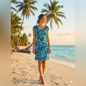 Ocean Breeze Blue Midi Dress